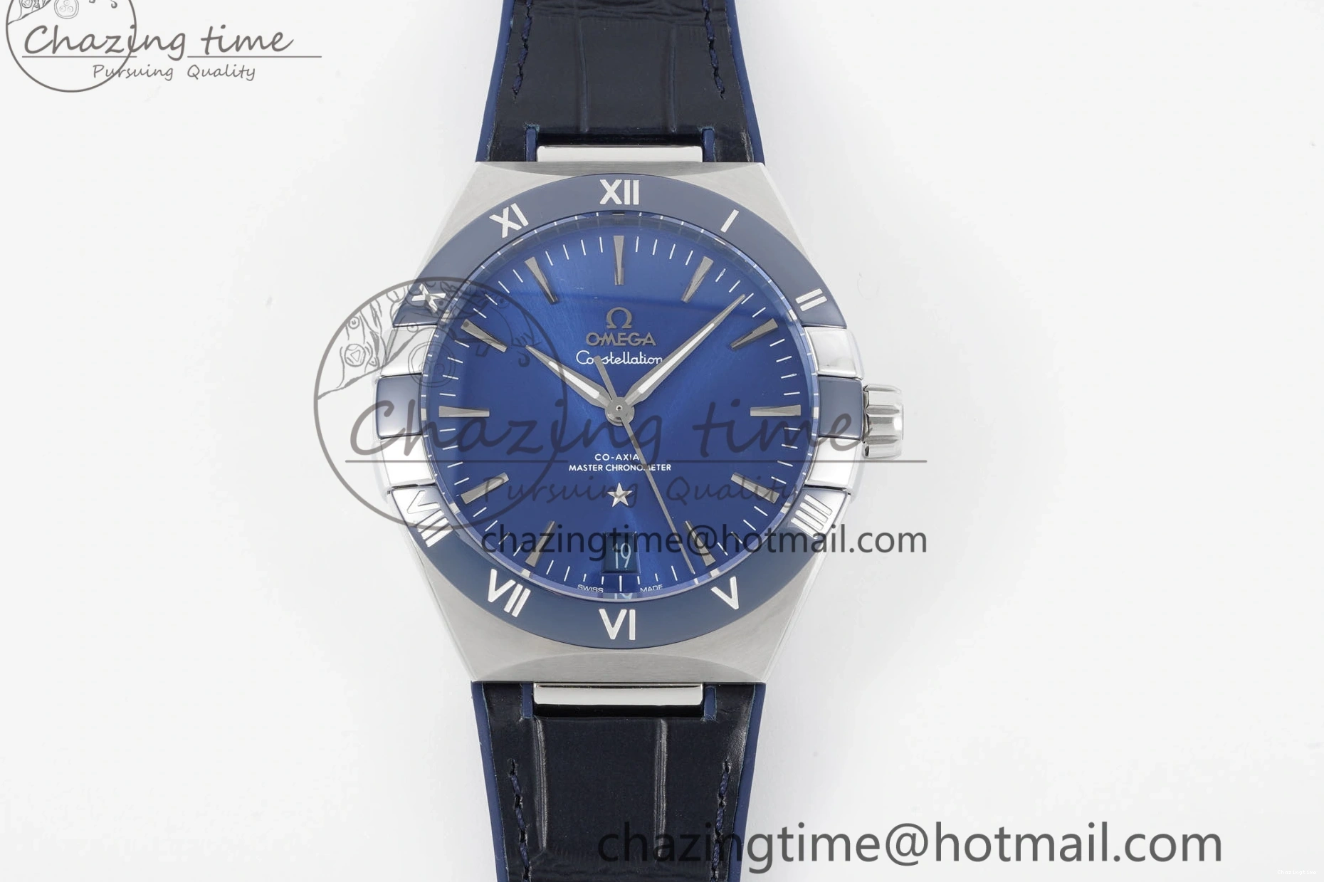 0114 Constellation Blue Ceramic SS 8F 1:1 Best Edition Blue Dial on Blue Gummy Strap A TravelReady 7800